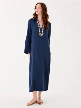 New Lilly Pulitzer Simona dress low tide navy XL NWT